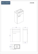 CRUMB 40 DONJI KUPAONSKI ORMARIĆ BURLINGTON DESNI - Slika 2