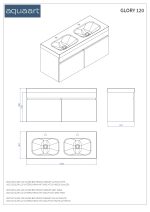 GLORY 120 DONJI KUPAONSKI ORMARIĆ BIJELI SJAJ - Slika 2