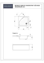 MONACO 90KV/O KVADRATNA TUŠ KADA 900x900 mm - Slika 2