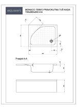 MONACO 7090/O PRAVOKUTNA TUŠ KADA 700x900 mm - Slika 3
