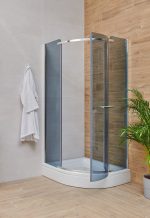 TK LUGO 80 POLUKRUŽNA TUŠ KABINA 80x80x185 cm - Slika 2