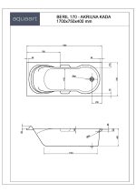 BERIL 170 KUPAONSKA KADA 1700x750 mm - Slika 2