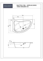 NAUTICA 150L  KUPAONSKA KADA 1500x1000 mm - Slika 2