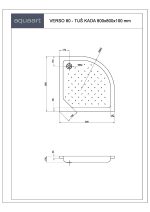 VERSO 80 TUŠ KADA 800x800 mm - Slika 2