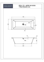 IDEA 170 KUPAONSKA KADA 1700x750 mm - Slika 2