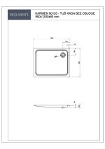 KARMEN 90120 TUŠ KADA BEZ OBLOGE 900x1200 mm - Slika 2