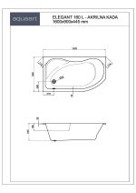 ELEGANT 160 L KUPAONSKA KADA 1600x900 mm - Slika 2