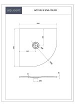 ACTIVE S SIVA 100 PK TUŠ KADA 1000x1000 mm - Slika 3