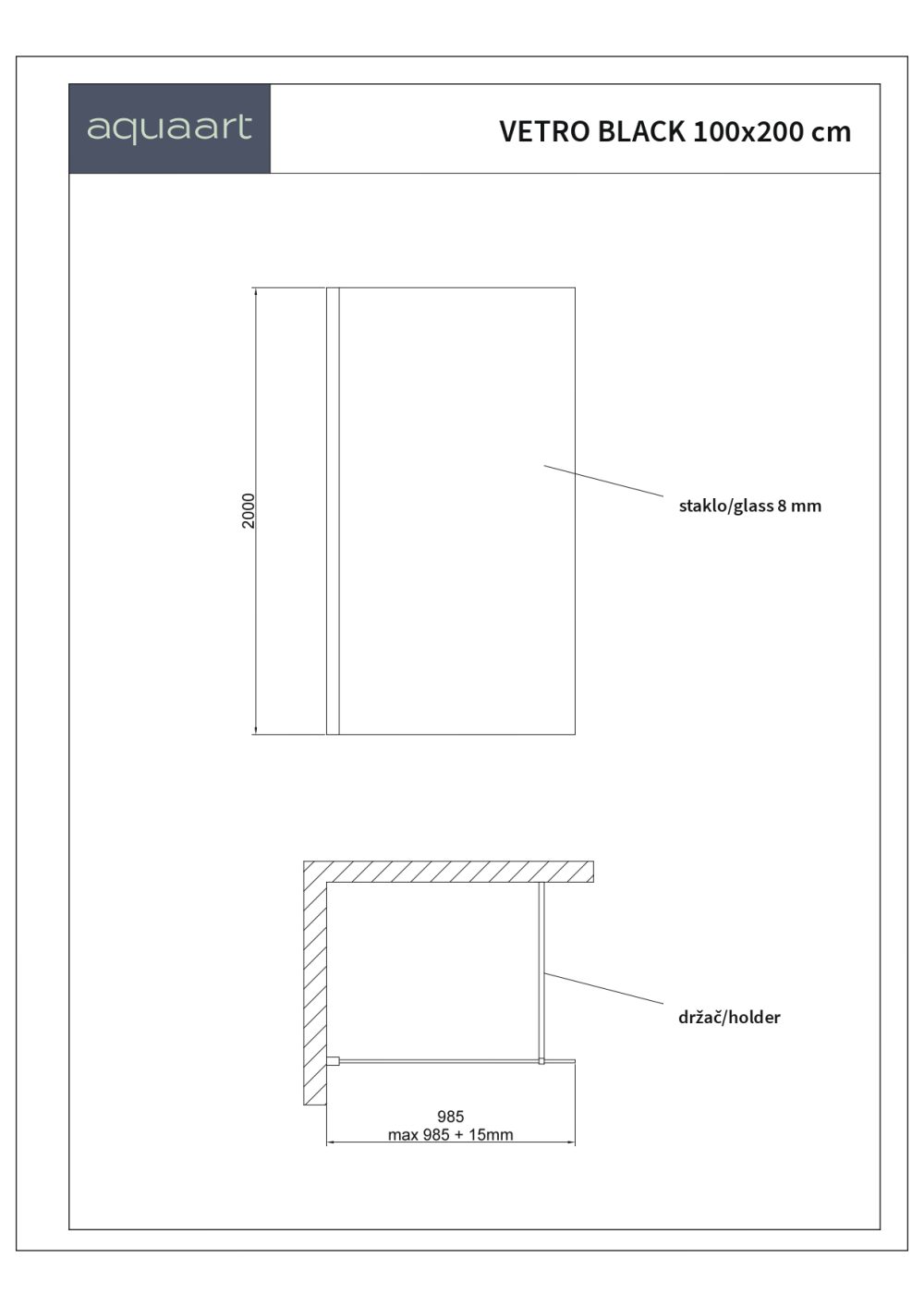 VETRO BLACK 100F NANO PREMAZ TUŠ STIJENA 100X200cm - Slika 3