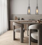 VISEĆA SVJETILJKA AMOR GRAY 1xE27 - Slika 2