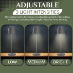 LED STOLNA PUNJIVA SVJETILJKA GEMA 3W 2700/3500/4000K 300 lm IP54 GREY - Slika 5