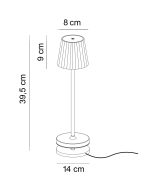 LED STOLNA PUNJIVA SVJETILJKA GILLIAN 3W 2700/3500/4000K 300 lm IP54 BEIGE - Slika 2