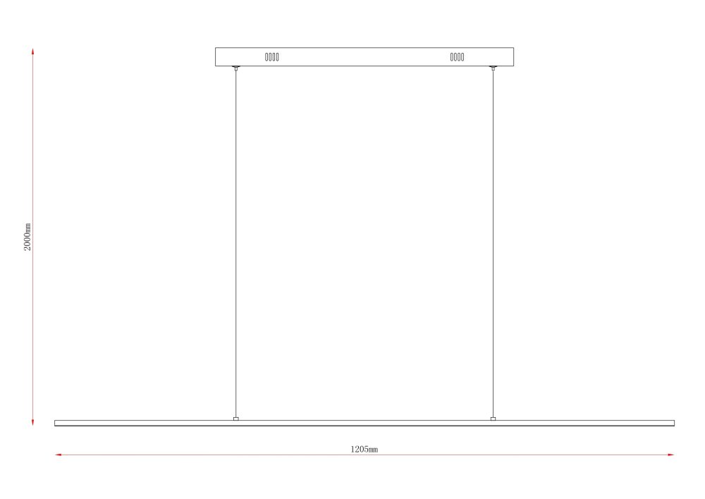 LED VISEĆA SVJETILJKA SIRIUS 1205*2000 20W 1128LM 3000-6000K IP20 BLACK + REMOTE - Slika 4
