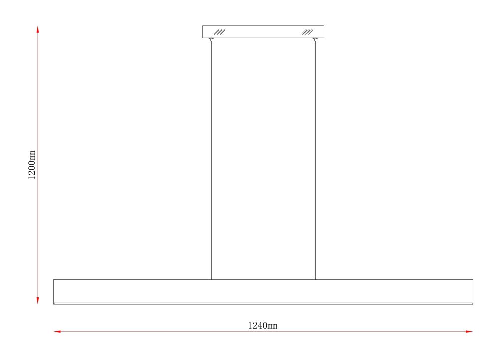 LED VISEĆA SVJETILJKA CELESTE 1240x1200 20W 712LM 3000-6000K IP20 BLACK - Slika 3