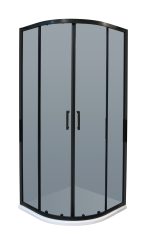 TK BLACK 80 POLUKRUŽNA TUŠ KABINA 80x80x195 cm