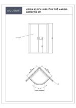 TK MEIRA 90 POLUKRUŽNA TUŠ KABINA 90x90x195 cm - Slika 3