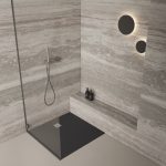 BOLD S CRNA 80 KV MINERALSOLID TUŠ KADA 800x800x30 mm - Slika 2