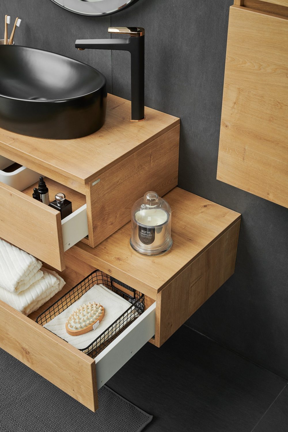 ELEGANT 60 GORNJI KUPAONSKI ORMARIĆ HRAST AUTHENTIC - Slika 3