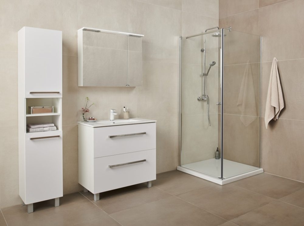 SARA 70 GORNJI KUPAONSKI ORMARIĆ BIJELI SJAJ - Slika 2