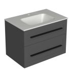 ETERNITY 70 DONJI KUPAONSKI ORMARIĆ GRAFIT SUPERMAT CRNA RUČKICA