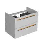 SHARP 70 DONJI KUPAONSKI ORMARIĆ BIJELI SJAJ ZLATNA RUČKICA