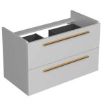 SHARP 85 DONJI KUPAONSKI ORMARIĆ BIJELI SJAJ ZLATNA RUČKICA