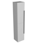 SHARP 170 BOČNI KUPAONSKI ORMARIĆ BIJELI SJAJ CRNA RUČKICA