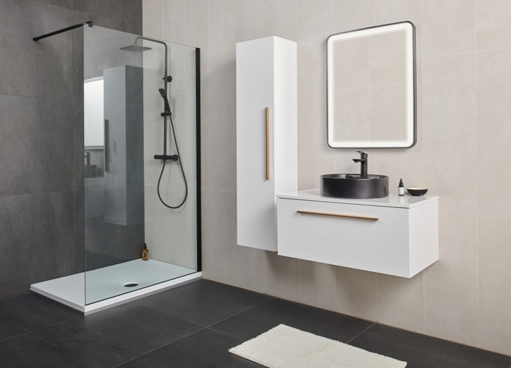 SMART 75 DONJI KUPAONSKI ORMARIĆ BIJELI SJAJ ZLATNA RUČKICA - Slika 4