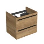 SHARP 60 DONJI KUPAONSKI ORMARIĆ HRAST NATURAL CRNA RUČKICA