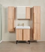 SHARP 85 GORNJI KUPAONSKI ORMARIĆ HRAST NATURAL - Slika 2