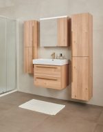 SHARP 85 DONJI KUPAONSKI ORMARIĆ HRAST NATURAL ZLATNA RUČKICA - Slika 2