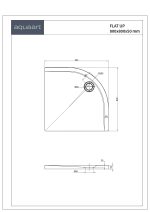 FLAT UP 80 PK TUŠ KADA 800x800x50 mm - Slika 2