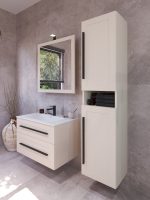 ETERNITY 170 VOV BOČNI KUPAONSKI ORMARIĆ KAŠMIR CRNA RUČKICA - Slika 3