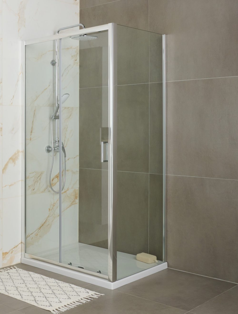 CLEAR SIDE 100 CHROME STAKLENA STRANICA 1000x1950 mm - Slika 2