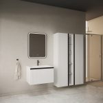 MIRAGE 70 DONJI KUPAONSKI ORMARIĆ BIJELI MAT CRNA RUČKICA - Slika 3