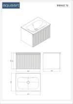 MIRAGE 70 DONJI KUPAONSKI ORMARIĆ BIJELI MAT CRNA RUČKICA - Slika 7