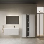 MIRAGE 100 DONJI KUPAONSKI ORMARIĆ BIJELI MAT CRNA RUČKICA - Slika 2