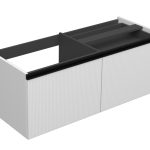 MIRAGE 120 DONJI KUPAONSKI ORMARIĆ LIJEVI BIJELI MAT CRNA RUČKICA