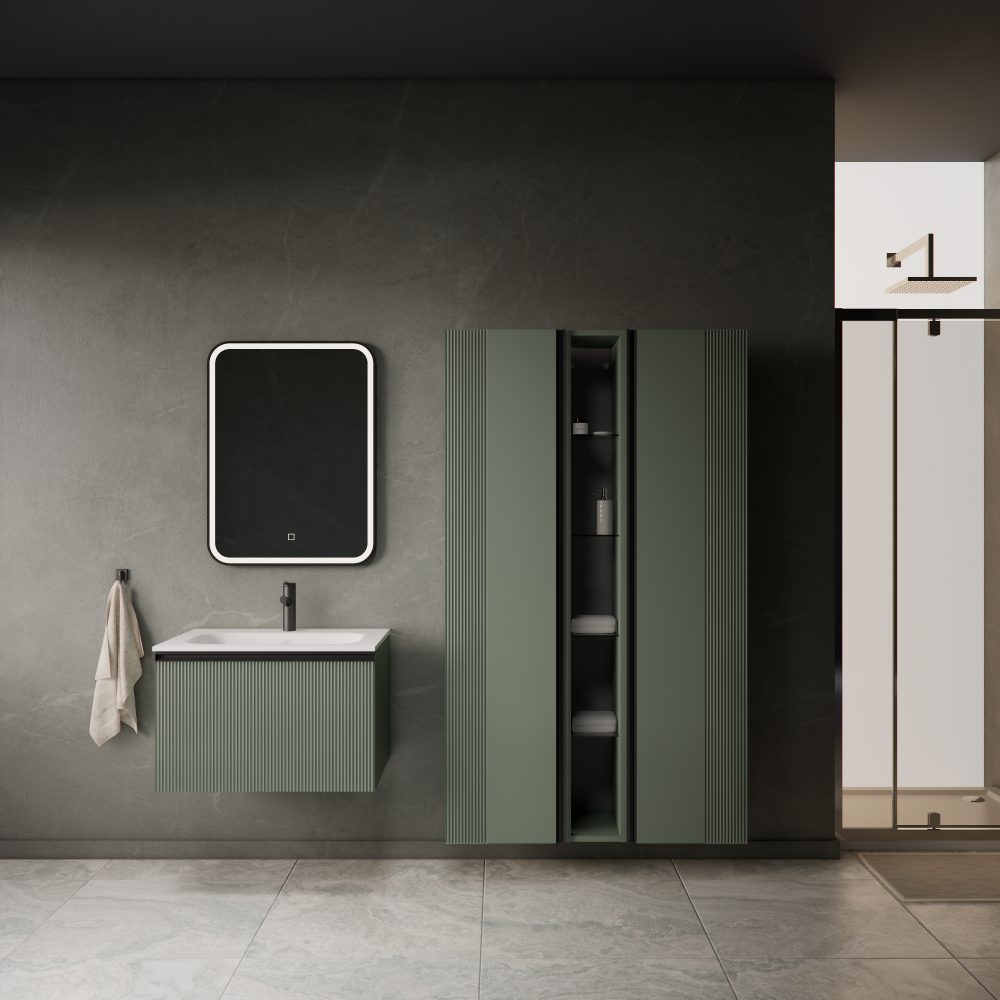 MIRAGE 70 DONJI KUPAONSKI ORMARIĆ ZELENA MAT CRNA RUČKICA - Slika 2