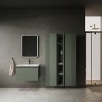 MIRAGE 70 DONJI KUPAONSKI ORMARIĆ ZELENA MAT CRNA RUČKICA - Slika 2