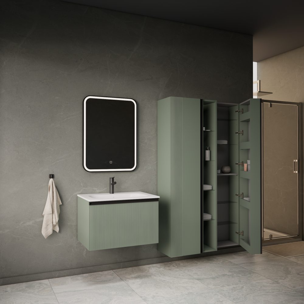 MIRAGE 70 DONJI KUPAONSKI ORMARIĆ ZELENA MAT CRNA RUČKICA - Slika 4