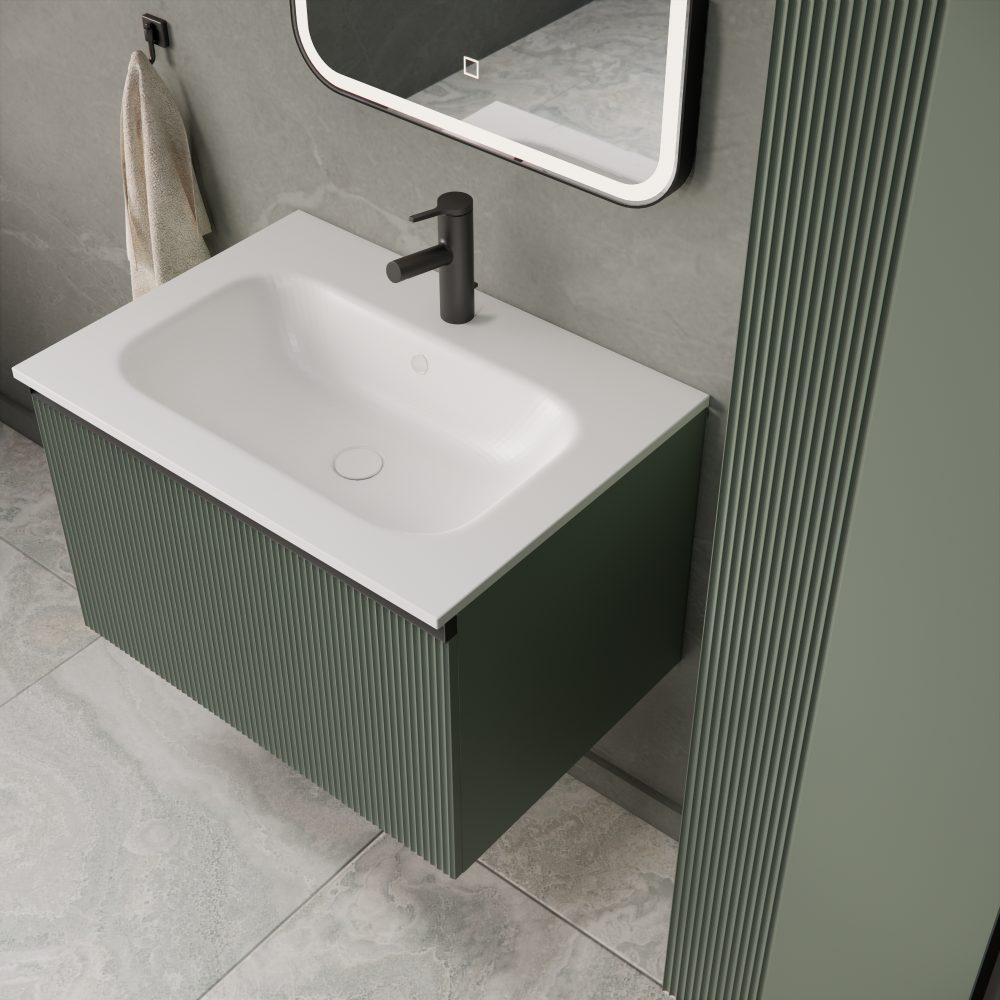 MIRAGE 70 DONJI KUPAONSKI ORMARIĆ ZELENA MAT CRNA RUČKICA - Slika 6