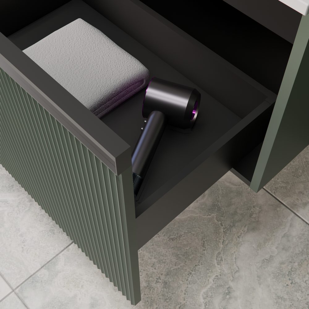 MIRAGE 80 DONJI KUPAONSKI ORMARIĆ ZELENA MAT CRNA RUČKICA - Slika 5