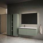 MIRAGE 120 DONJI KUPAONSKI ORMARIĆ LIJEVI ZELENA MAT CRNA RUČKICA - Slika 3