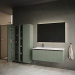 MIRAGE 120 DONJI KUPAONSKI ORMARIĆ LIJEVI ZELENA MAT CRNA RUČKICA - Slika 4