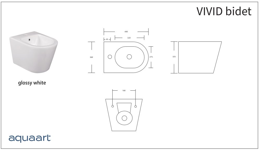 VIVID VISEĆI BIDE 485x365x325 mm - Slika 4