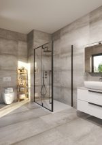 TK MALAGA 90120 BLACK PRAVOKUTNA TUŠ KABINA 90X120X195 cm - Slika 2