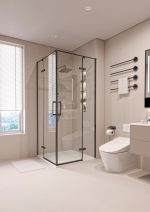 TK PARLA 80 BLACK KVADRATNA TUŠ KABINA 80X80X195 cm - Slika 2