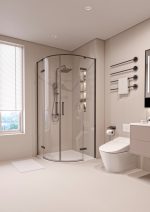 TK PARLA 80 BLACK POLUKRUŽNA TUŠ KABINA 80X80X195 cm - Slika 2