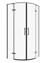 TK PARLA 90 BLACK POLUKRUŽNA TUŠ KABINA 90X90X195 cm